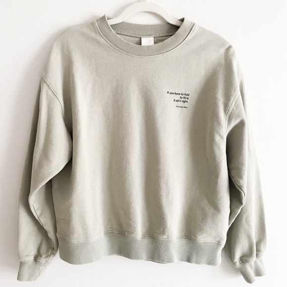 H&M Sage Green Sweatshirt - Picture 1 of 8